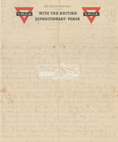 Letter, Letter to Lily Howard from Charlie Harris, 14th Bat., 4th Brigade, AIF, France, 3 September 1916, 1916