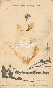 Postcard, Postcard to Lois from Uncle Bill, Bethlehem, Christmas c.1916, 1916