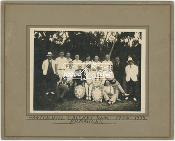 Photograph, Panton Hill Cricket Team 1934-1935 Premiers, 1935