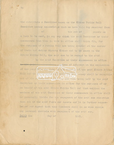 Document, Blank form of acknowledgement for receipt of funds as a loan for use by the Eltham Public Hall Committee, 1941, 1941