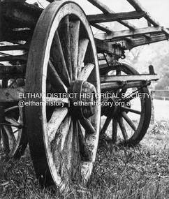 Photograph, Michael Wood, Wagon Wheels, Montsalvat, Eltham, 1969
