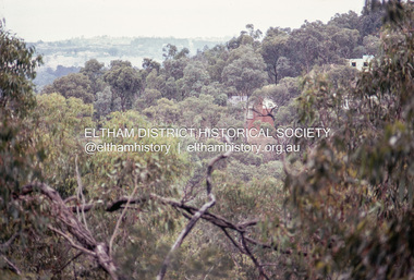 Photograph, Michael Wood, View south from 184 Progress Road to houses on Scenic Crescent, Eltham North, February 1970, 1970