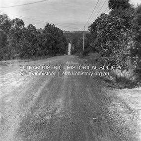 Photograph, Michael Wood, Progress Road looking east from outside No. 180, Eltham North, 1976, 1976