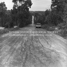 Photograph, Michael Wood, Progress Road looking east from outside No. 180, Eltham North, 1976, 1976
