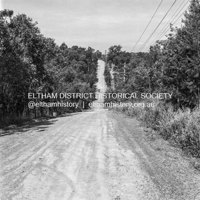 Photograph, Michael Wood, Progress Road looking east from near outside No. 196, Eltham North, 1976, 1976