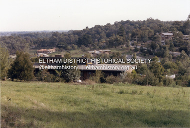 Photograph, View from back fence looking towards Pitt Street and Wattle Grove, 218 Pitt Street, Eltham, c.1985, 1985c