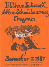 Booklet, Eltham Network After School Learning Program, Semester II, 1987, 1987