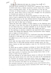 Document, A brief history of the Eltham War Memorial, Harry Gilham with notes, 1997-1999