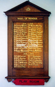 Photograph, Roll of Honour Board, Eltham War Memorial, 2005