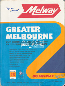Book, Melway Greater Melbourne street directory : including Geelong, Phillip Island, Healesville, Bellarine & Mornington Peninsulas; Edition 26, 1999, 1999