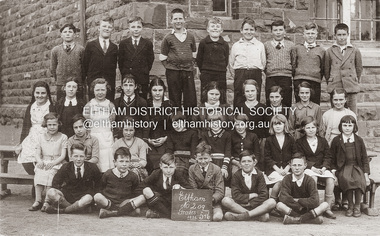 Photograph, Grades 5 and 6, Eltham State School, 1936