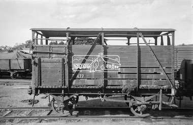 Photograph, Cattle Wagon M-477, Echuca Rail Yard, c.1962, 1962c