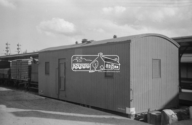 Photograph, Workmens Sleeper Wagon W-21 at Bendigo Railway Station, c.Oct. 1962