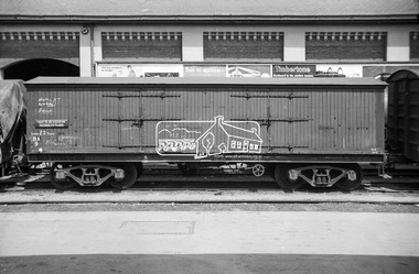 Photograph, Box Van BA-9, Echuca Railway Station, c.1962, 1962c