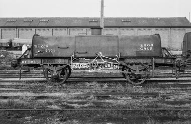 Photograph, Water Tank Wagon WT-224, Bendigo Railway Station, c.Oct. 1962