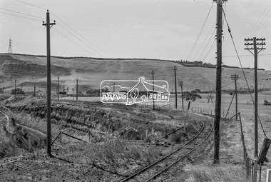 Photograph, D-class Diesel Locomotive D-1 crossing the railway trestle bridge over the Mooroobool River, Fyansford Cement Works Railway, November 1962, 1962