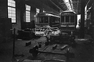 Photograph, Arnold Street Tram Depot, Bendigo Trams, January 1972, Jan 1972