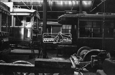 Photograph, Arnold Street Tram Depot, Bendigo Trams, January 1972, Jan 1972