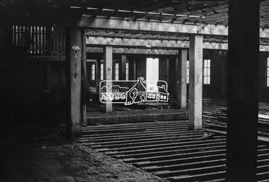 Photograph, Timber salvage during demolition of former warehouses and wool sheds at Victoria Dock, Melbourne, c.May 1974, May 1974