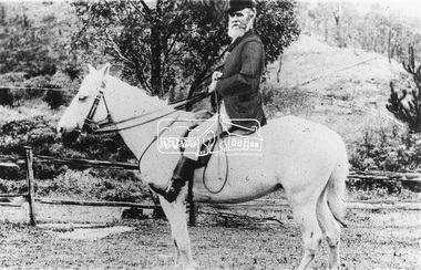 Photograph, Mr Yates, Clerk of the Course for the Diamond Creek Racing Club, c.1880