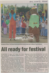 News Clipping, All ready for festival, Diamond Valley Leader, 12 October 2005, 2005