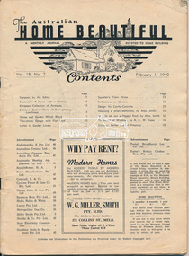 Magazine - Magazine Article, Sweeneys; a home with a history, Nora Cooper, The Australian Home Beautiful; Vol. 18, No. 2, February 1, 1940