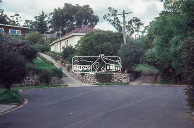 Photograph, Stone wall, Elsa Court, Eltham, 1 July 1972, 1972