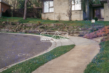 Photograph, Batter treatment outside 2 Kent Court, Eltham, 1 July 1972, 1972
