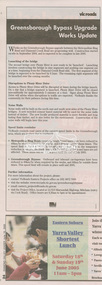 Article - Newspaper Clipping, Diamond Valley Leader, Advertisement: Greensborough Bypass Upgrade, Works Update; Vic Roads, Diamond Valley Leader, 15 June 2005, p24, 15/06/2005