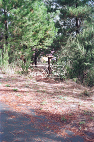 Negative - Photograph, Maroondah Aqueduct Trail; gate into private property near Ingrams Road, Research, 1991, 1991