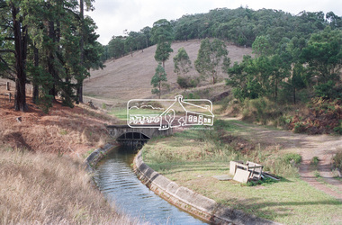 Negative - Photograph, Maroondah Aqueduct, Kangaroo Ground, 1991
