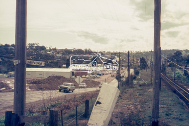 Photograph, Road construction works, Para Road, Sherbourne Road and Simms Road realignment, Briar Hill, July 1969, 1969