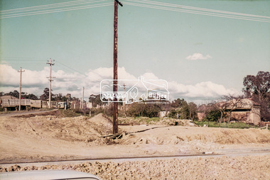 Photograph, Road construction works, Para Road, Sherbourne Road and Simms Road realignment, Briar Hill, July 1969, 1969