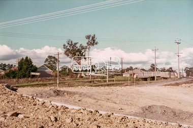 Photograph, Road construction works, Para Road, Sherbourne Road and Simms Road realignment, Briar Hill, July 1969, 1969