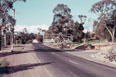 Photograph, Looking east along Main Road near intersection of Cheverton Road, Lower Plenty, July 1969, 1969