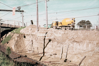 Slide, Sherbourne Road overpass, Briar Hill, South Abutment, 6 July 1970, 1970