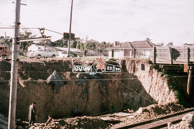 Slide, Sherbourne Road overpass, Briar Hill, North Abutment, 6 July 1970, 1970