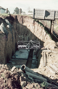 Slide, Sherbourne Road overpass, Briar Hill, North Abutment, 6 July 1970, 1970