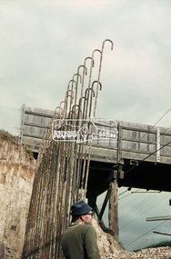 Slide, Sherbourne Road overpass, Briar Hill, North Abutment, 13 July 1970, 1970