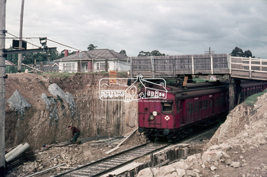 Slide, Sherbourne Road overpass, Briar Hill, North Abutment, 13 July 1970, 1970