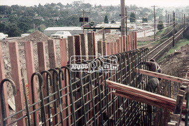 Slide, Sherbourne Road overpass, Briar Hill, North Abutment, 20 July 1970, 1970