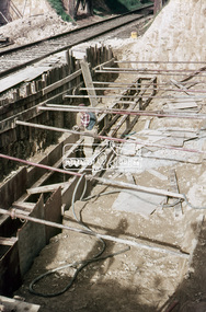 Slide, Sherbourne Road overpass, Briar Hill, North Abutment, 20 July 1970, 1970