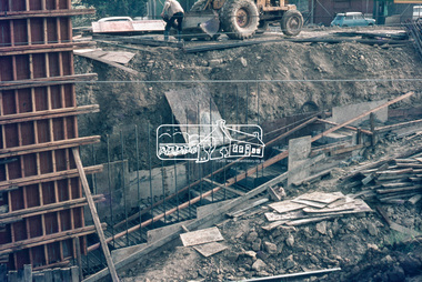 Slide, Sherbourne Road overpass, Briar Hill, South Abutment, 18 August 1970, 1970