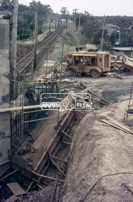 Slide, Sherbourne Road overpass, Briar Hill, South Abutment, c.October 1970, 1970