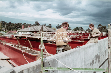 Slide, Sherbourne Road overpass, Briar Hill, Bridge span, c.October 1970, 1970