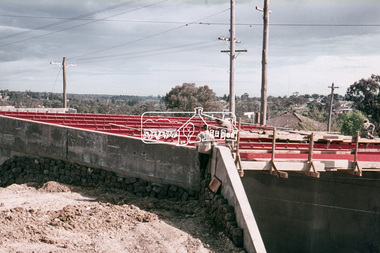 Slide, Sherbourne Road overpass, Briar Hill, Bridge span, c.October 1970, 1970