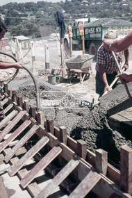 Slide, Sherbourne Road overpass, Briar Hill, Bridge span concrete pour, c.October 1970, 1970