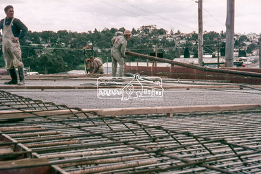 Slide, Sherbourne Road overpass, Briar Hill, Bridge span concrete pour, c.October 1970, 1970