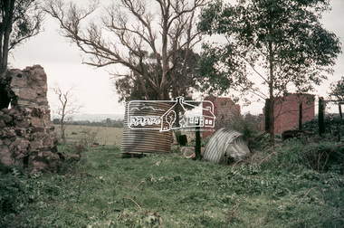 Slide, "Kangaroo Hall" (c.1843-1969), Donaldsons Road, Kangaroo Ground, which was destroyed during the January 8, 1969 bushfire; c.1975, 1975c