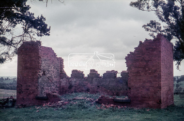 Slide, "Kangaroo Hall" (c.1843-1969), Donaldsons Road, Kangaroo Ground, which was destroyed during the January 8, 1969 bushfire; c.1975, 1975c
